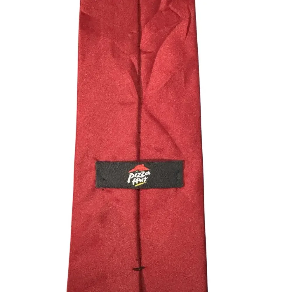 Pizza Hut Ingredients Manager Employee Necktie Tomato Cheese Garlic Logo